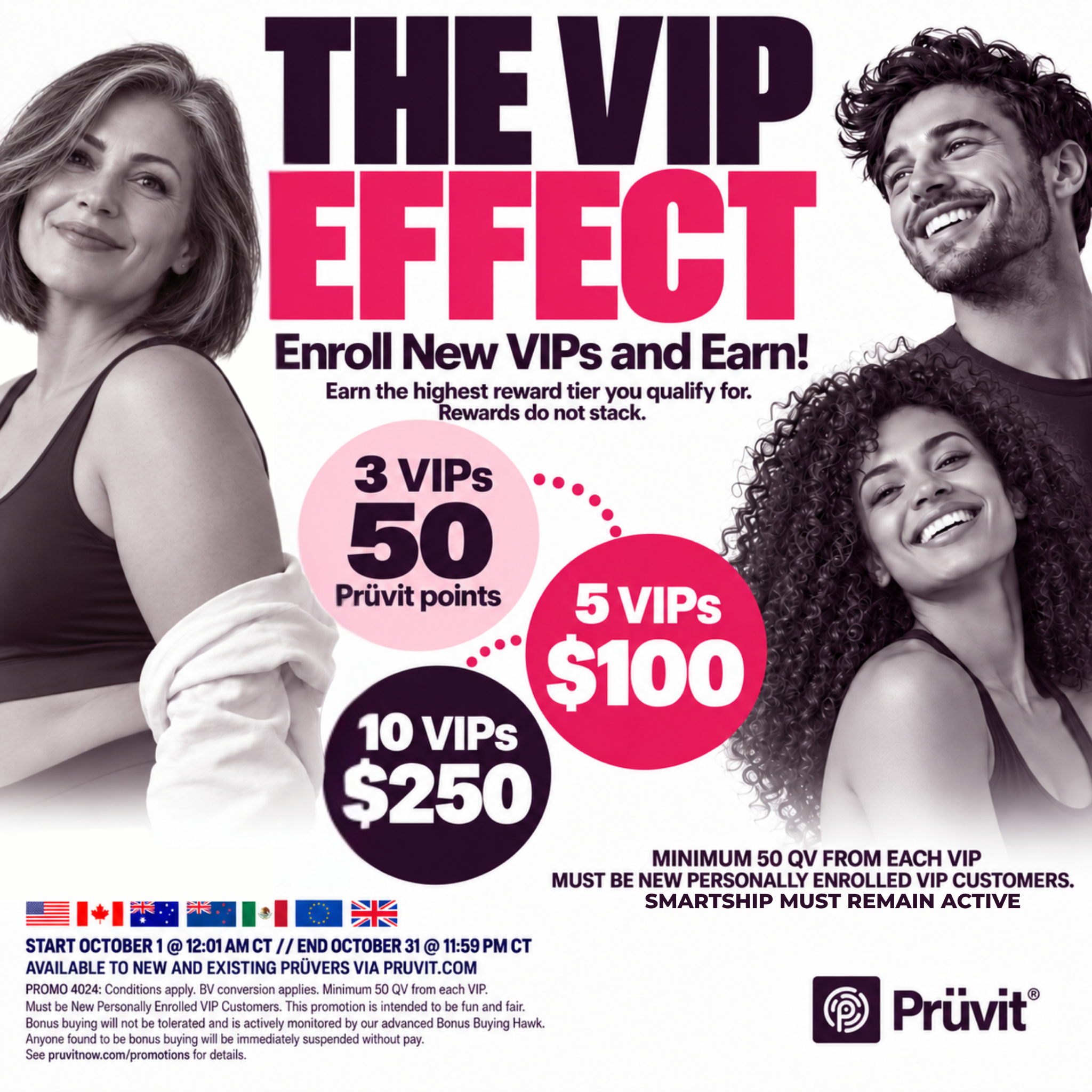 The VIP Effect October promotion flyer